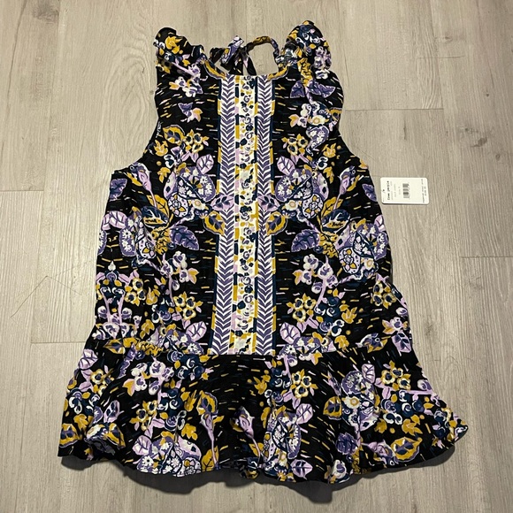 Free People Dresses & Skirts - Free People Summer In Tulum Linen Tunic Black Combo Women’s Size M